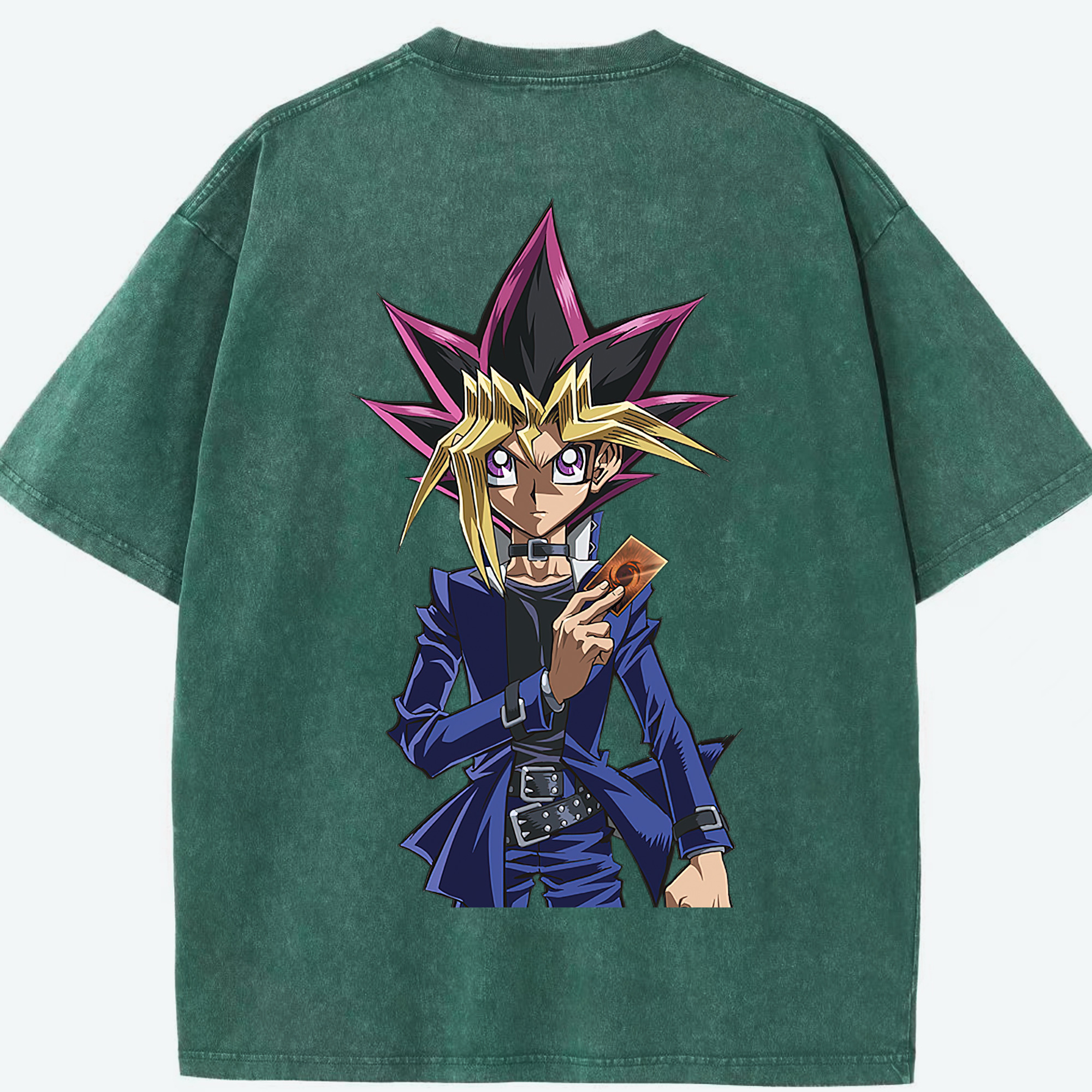 （画像用） 遊☆戯☆王 Yu-Gi-Oh! 綿100% ヴィンテージ風 半袖Tシャツ（背面プリント）